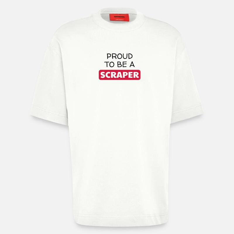Scrapbooking / Scraper / Scrapeuse / Scrapeur - T-shirt bio épais oversize fabriqué en UE - OFF WHITE