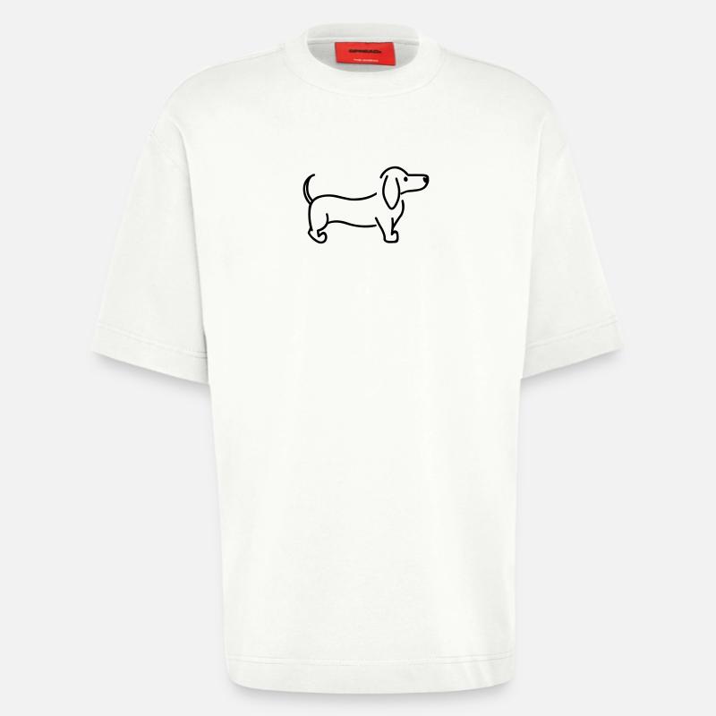 Teckel - T-shirt bio épais oversize fabriqué en UE - OFF WHITE