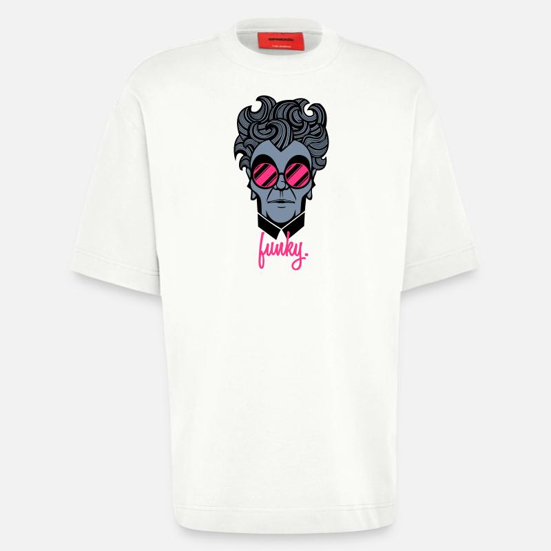 FunkyGuy - Heavyweight T-Shirt - made by SPREAD  - OFF WHITE