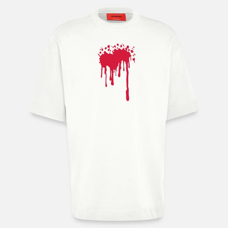 Blutfleck5 - Heavyweight T-Shirt - made by SPREAD  - OFF WHITE