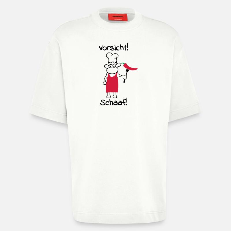 Vorsicht schaaf! - Heavyweight T-Shirt - made by SPREAD  - OFF WHITE