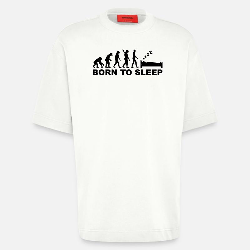 Evolution Dormir - T-shirt bio épais oversize fabriqué en UE - OFF WHITE