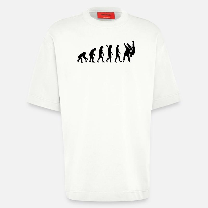 Evolution Judo - Heavyweight T-Shirt - made by SPREAD  - OFF WHITE