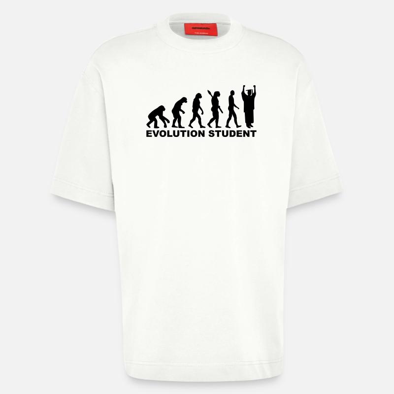 Evolution Student - T-shirt bio épais oversize fabriqué en UE - OFF WHITE