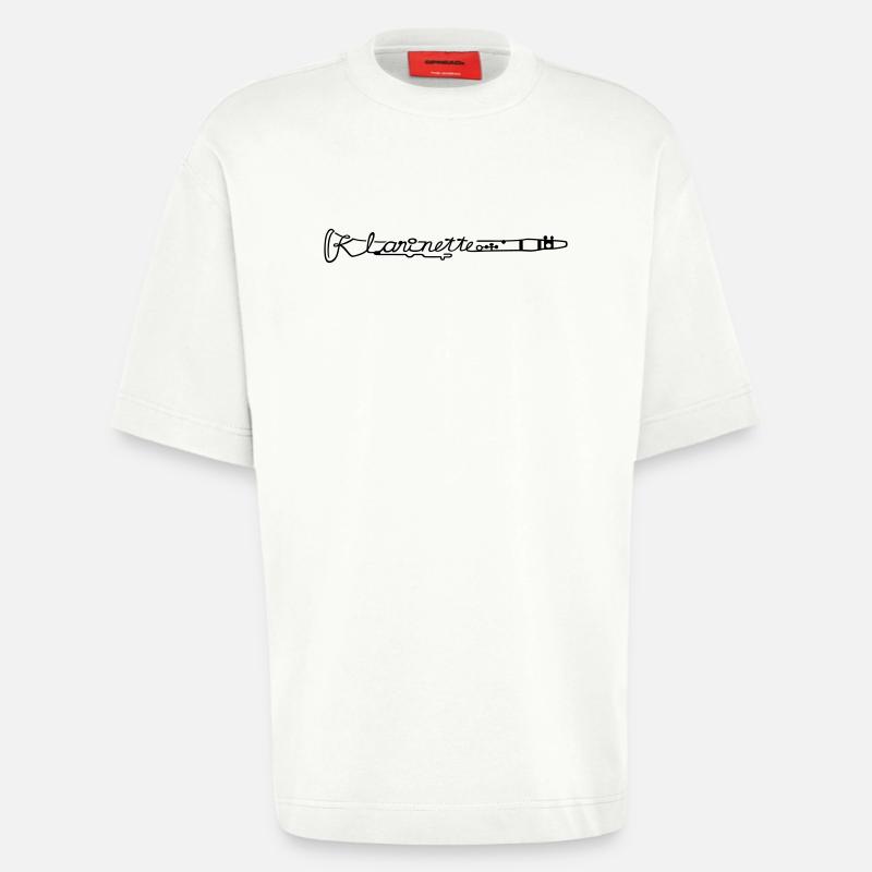 Klarinette (quer) - Heavyweight T-Shirt - made by SPREAD  - OFF WHITE