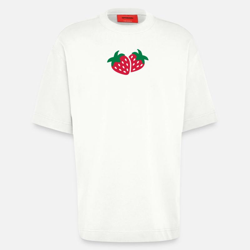 Erdbeere - Heavyweight T-Shirt - made by SPREAD  - OFF WHITE