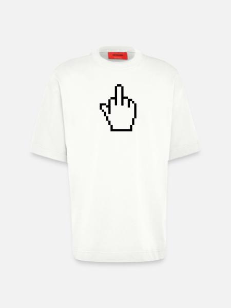 Middle finger - Heavyweight T-Shirt - made by SPREAD  - OFF WHITE