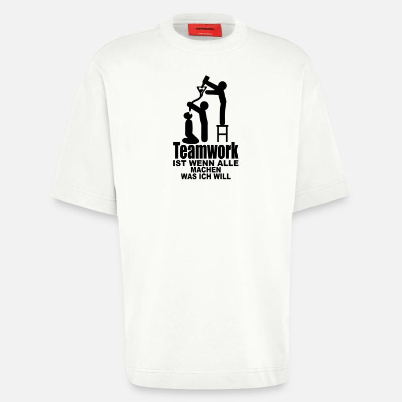 teamwork malle mallorca - Heavyweight T-Shirt - made by SPREAD  - OFF WHITE