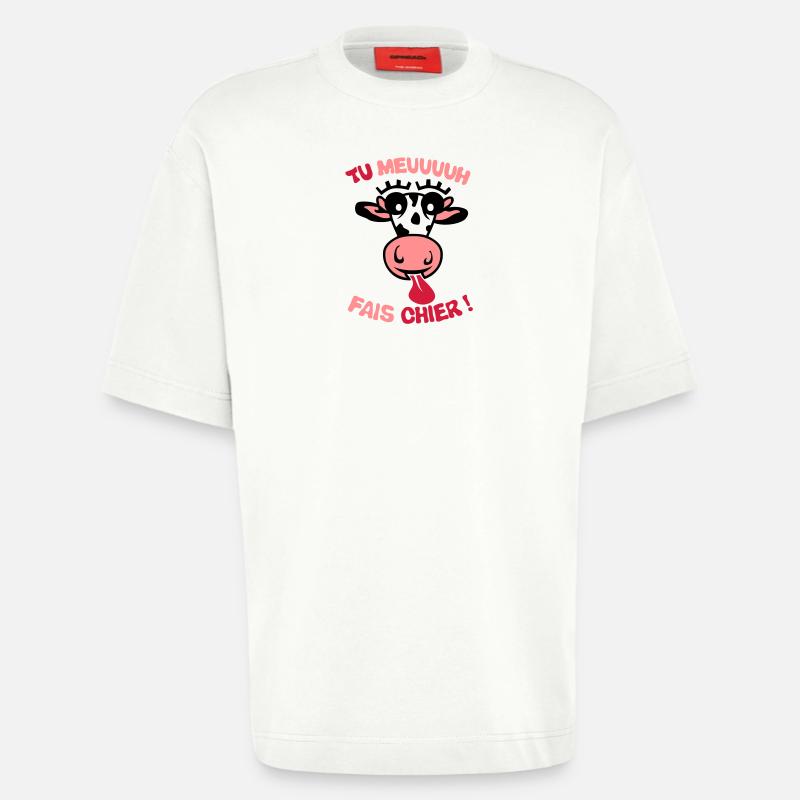 Sie Kuhscheiße Begriff muhen - Heavyweight T-Shirt - made by SPREAD - OFF WHITE