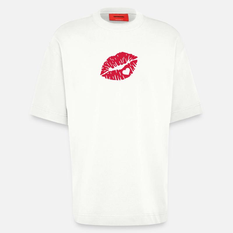 Kiss - Heavyweight T-Shirt - made by SPREAD  - OFF WHITE