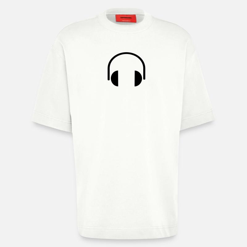 Kopfhörer - Heavyweight T-Shirt - made by SPREAD  - OFF WHITE