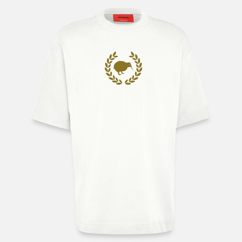 kiwi deluxe - T-shirt bio épais oversize fabriqué en UE - OFF WHITE