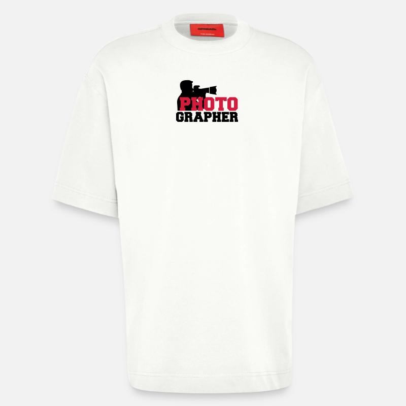 Photographer Cool Text Logo - Heavyweight T-Shirt - made by SPREAD  - OFF WHITE