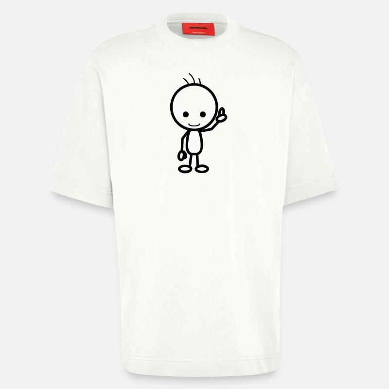 männchen - Heavyweight T-Shirt - made by SPREAD  - OFF WHITE