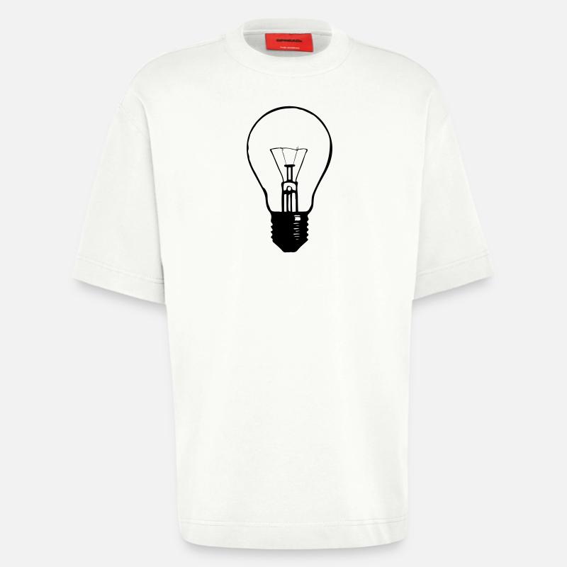 Lightbulb - Heavyweight T-Shirt - made by SPREAD  - OFF WHITE