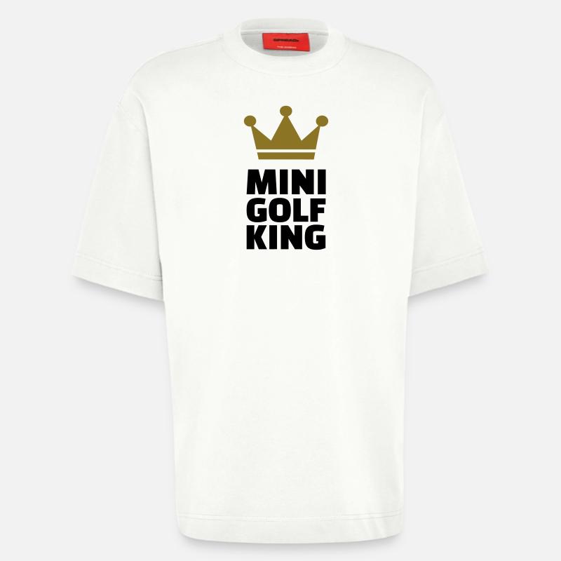 Minigolf King - T-shirt bio épais oversize fabriqué en UE - OFF WHITE