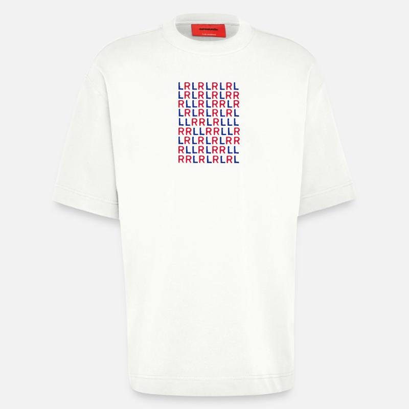 leftrightleftleft - Heavyweight T-Shirt - made by SPREAD  - OFF WHITE