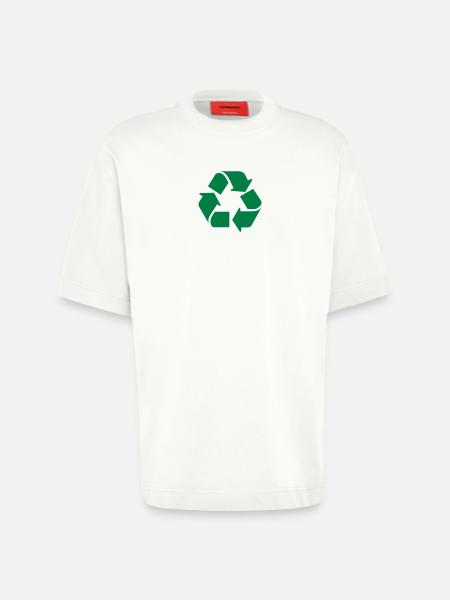 recycling,waste,Circle - Heavyweight T-Shirt - made by SPREAD  - OFF WHITE