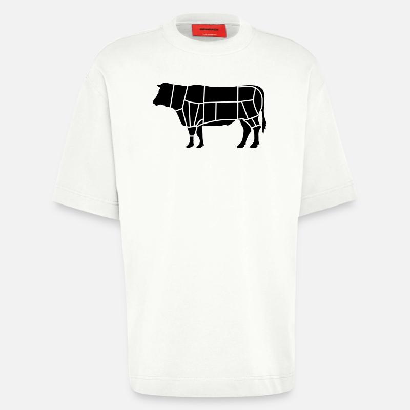 fleisch fleischer_b1 - Heavyweight T-Shirt - made by SPREAD  - OFF WHITE