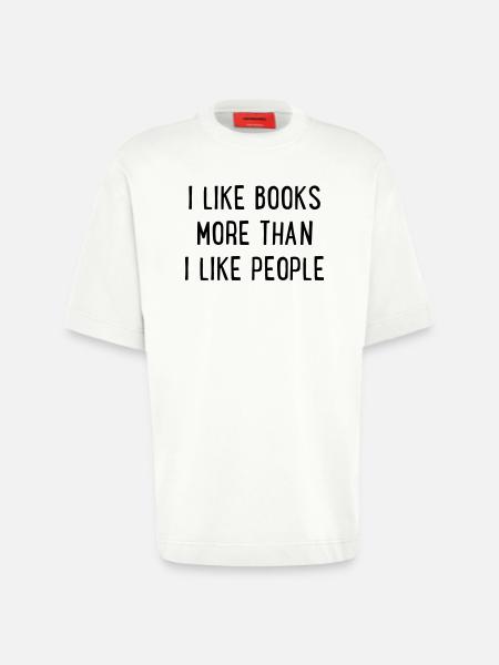Books - Heavyweight T-Shirt - made by SPREAD - OFF WHITE