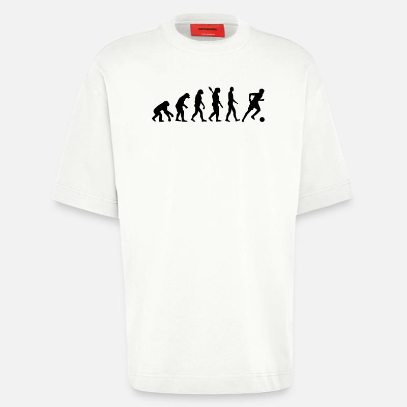 Évolution Foot - T-shirt bio épais oversize fabriqué en UE - OFF WHITE