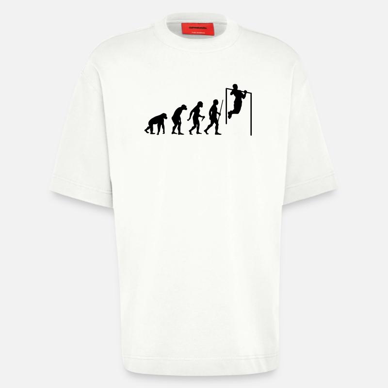 Evolution Pull Up - T-shirt bio épais oversize fabriqué en UE - OFF WHITE