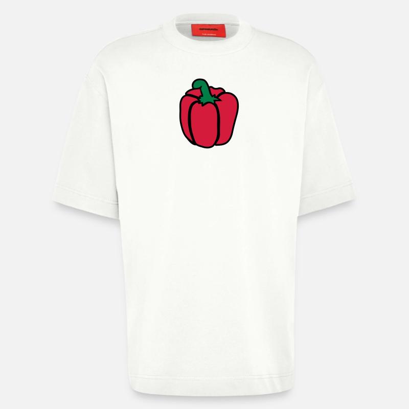 Paprika - T-shirt bio épais oversize fabriqué en UE - OFF WHITE