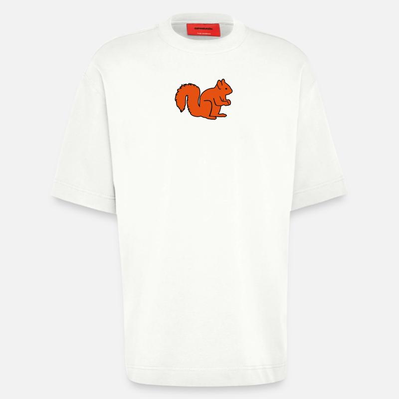 Squirrel - Heavyweight T-Shirt - made by SPREAD - OFF WHITE
