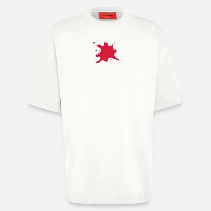 Klecks fleck blut - Heavyweight T-Shirt - made by SPREAD  - OFF WHITE