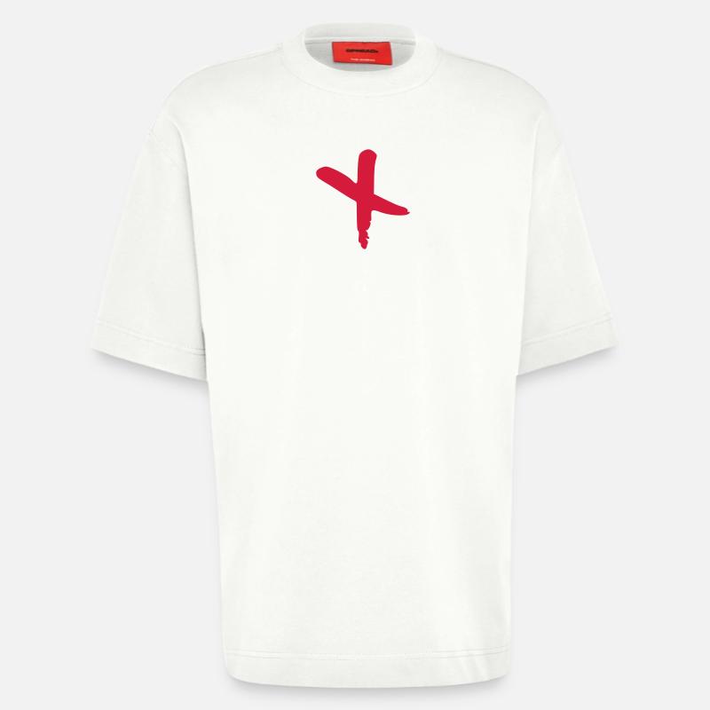 Intersection - T-shirt bio épais oversize fabriqué en UE - OFF WHITE