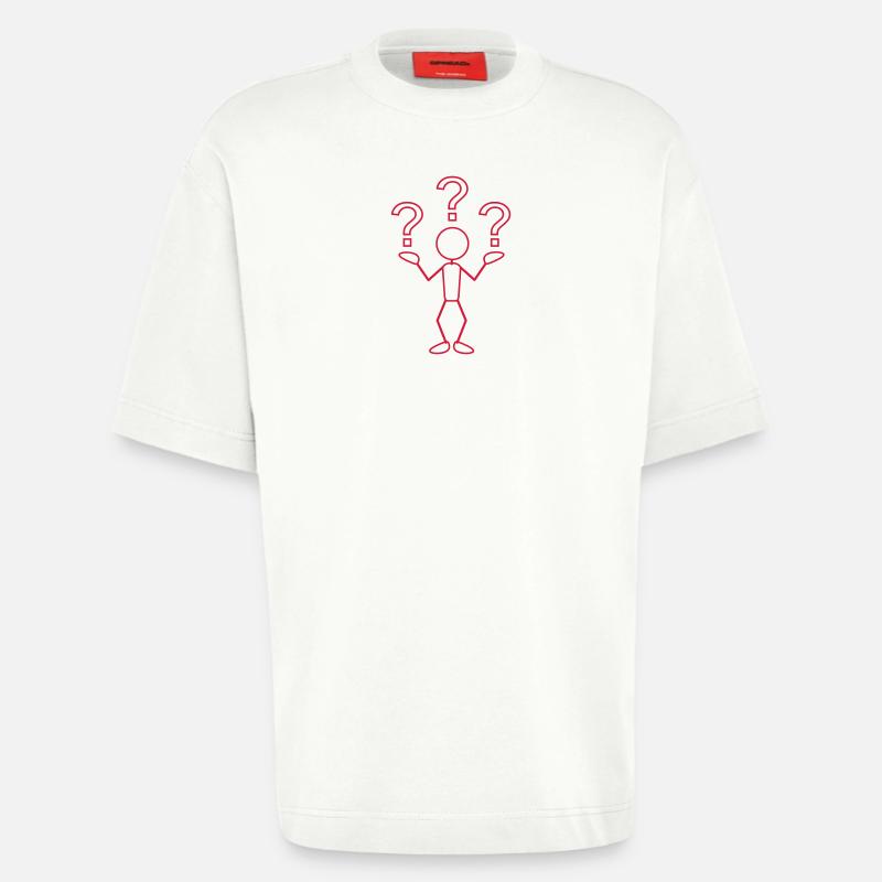 greyman_with_problems_1c - T-shirt bio épais oversize fabriqué en UE - OFF WHITE