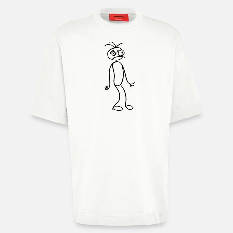Collez le chiffre - T-shirt bio épais oversize fabriqué en UE - OFF WHITE