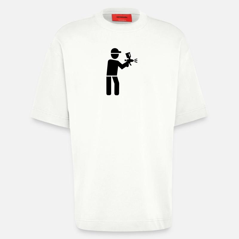 Lackierer - Heavyweight T-Shirt - made by SPREAD  - OFF WHITE