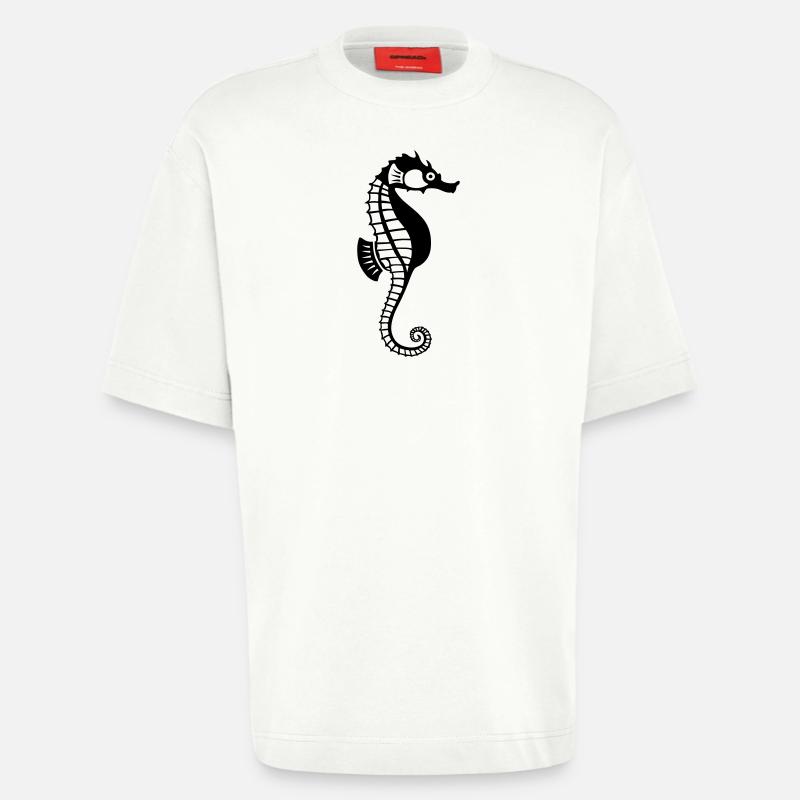 Seepferdchen - Heavyweight T-Shirt - made by SPREAD  - OFF WHITE