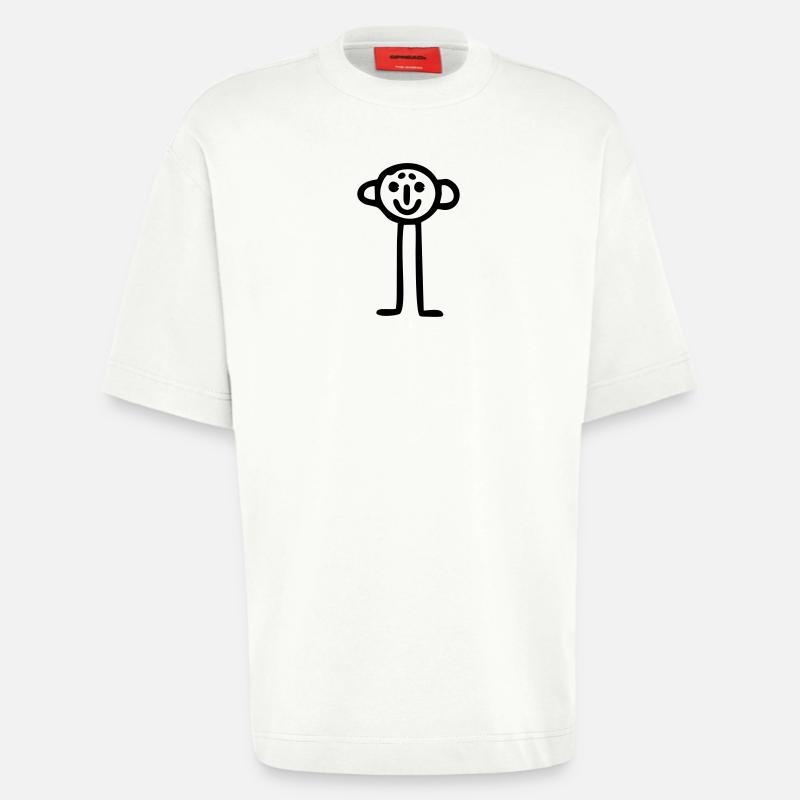 Strichmännchen einfach - Heavyweight T-Shirt - made by SPREAD  - OFF WHITE