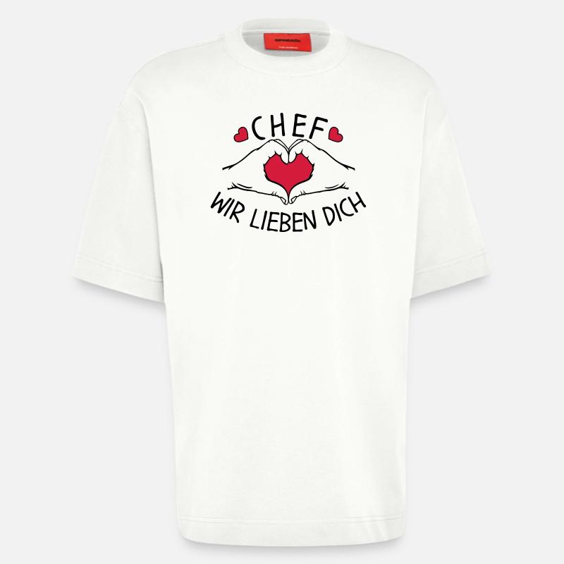 Chef wir liebe Dich - Heavyweight T-Shirt - made by SPREAD  - OFF WHITE
