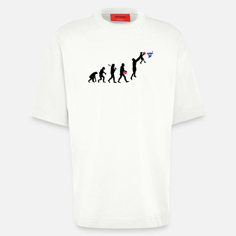 Evolution Basket daddy - T-shirt bio épais oversize fabriqué en UE - OFF WHITE
