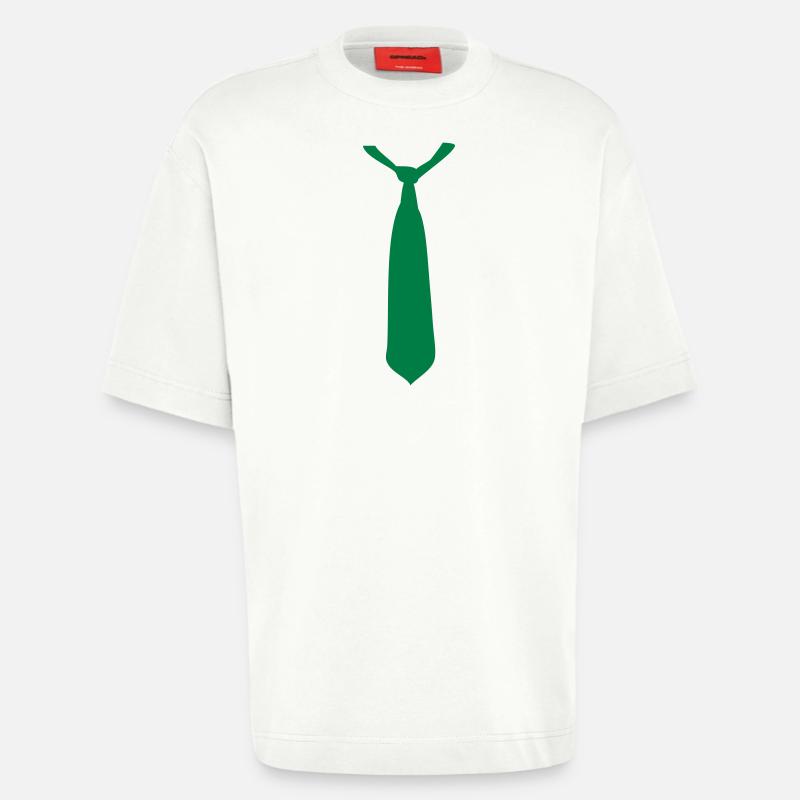 Krawatte - Heavyweight T-Shirt - made by SPREAD  - OFF WHITE