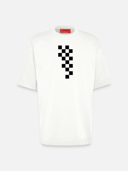 RACING FLAG - Heavyweight T-Shirt - made by SPREAD - OFF WHITE
