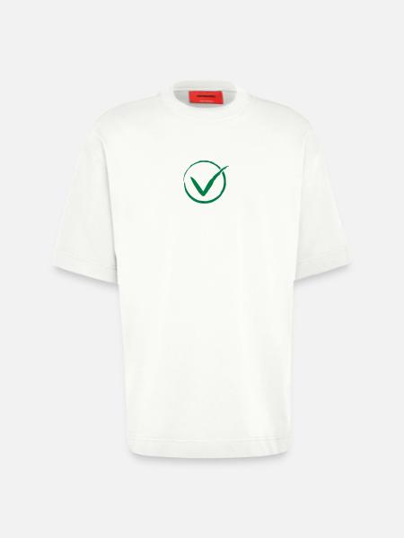 Pinselstrich Haken Rund - Heavyweight T-Shirt - made by SPREAD - OFF WHITE