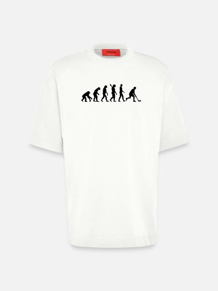 Floorball Évolution - T-shirt bio épais oversize fabriqué en UE - OFF WHITE