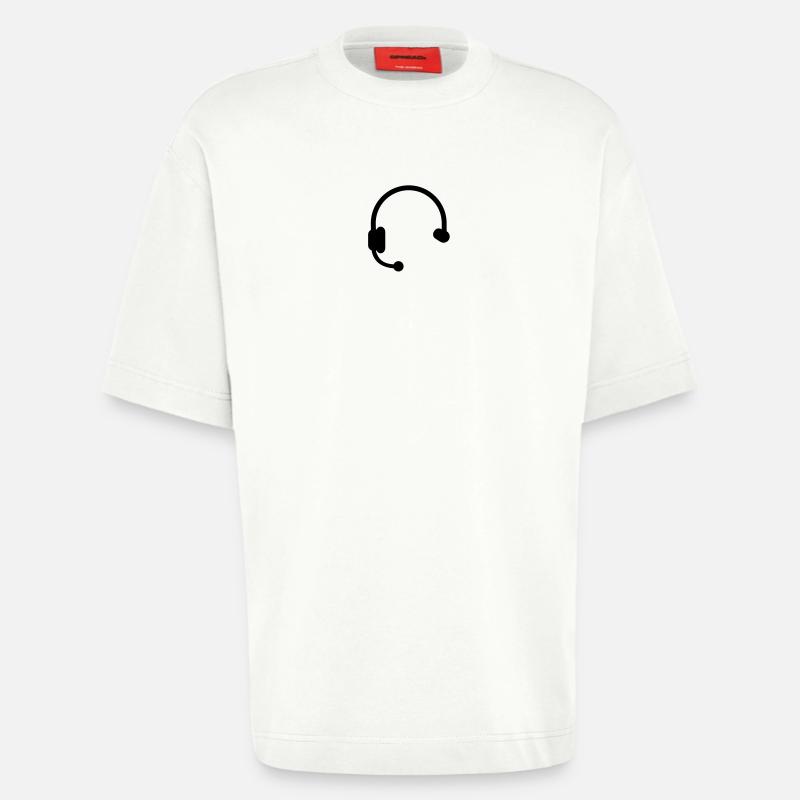 Headset Kopfhörer - Heavyweight T-Shirt - made by SPREAD  - OFF WHITE