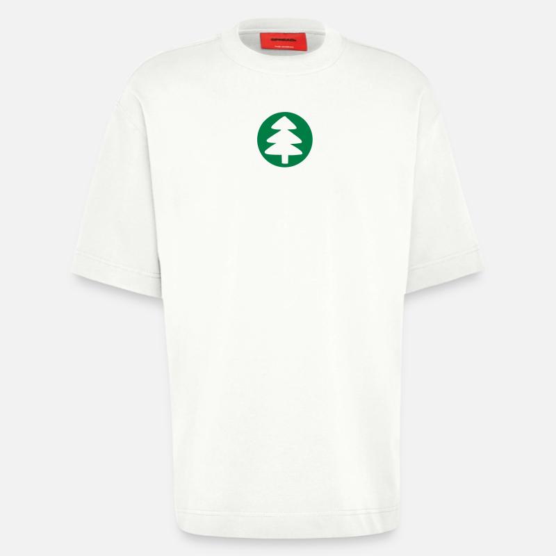 fir - christmas tree - around - Heavyweight T-Shirt - made by SPREAD  - OFF WHITE