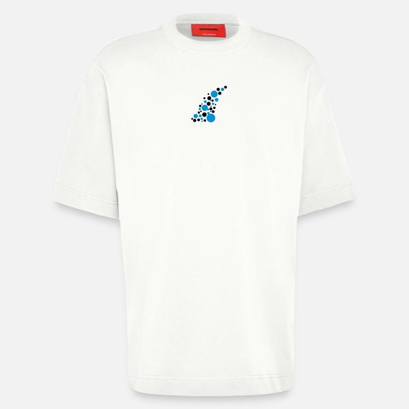 Circle points pattern design - Heavyweight T-Shirt - made by SPREAD  - OFF WHITE