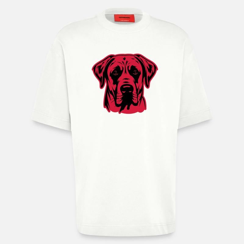 Kangal Hund Kopf - Heavyweight T-Shirt - made by SPREAD  - OFF WHITE