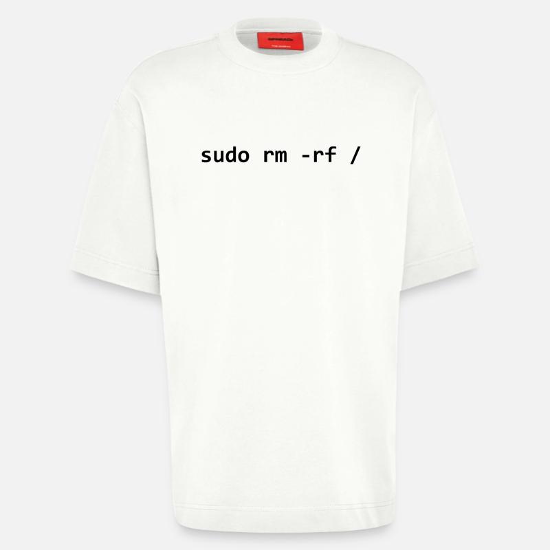 sudo rm rf - Heavyweight T-Shirt - made by SPREAD  - OFF WHITE