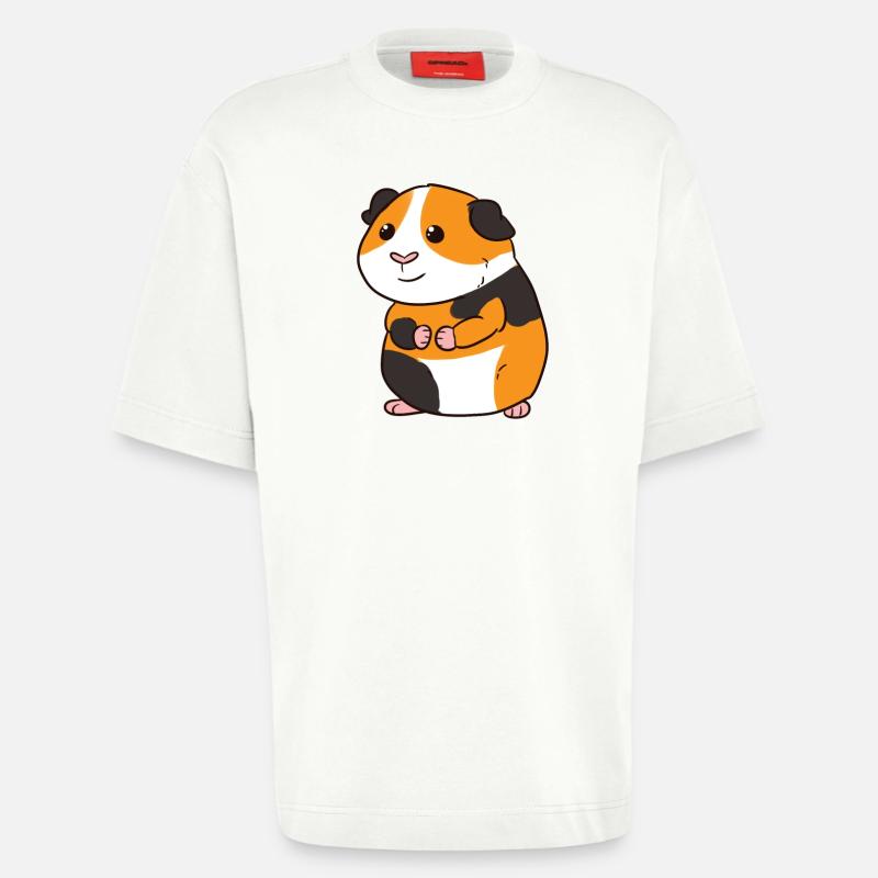Cochon d'Inde - T-shirt bio épais oversize fabriqué en UE - OFF WHITE