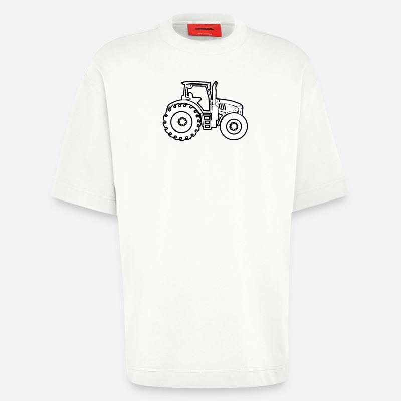 Traktor - Heavyweight T-Shirt - made by SPREAD  - OFF WHITE
