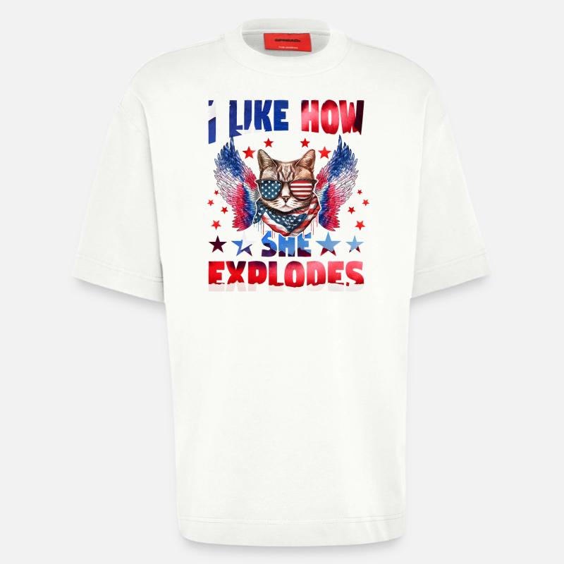 I like how she explodes - Heavyweight T-Shirt - made by SPREAD - OFF WHITE