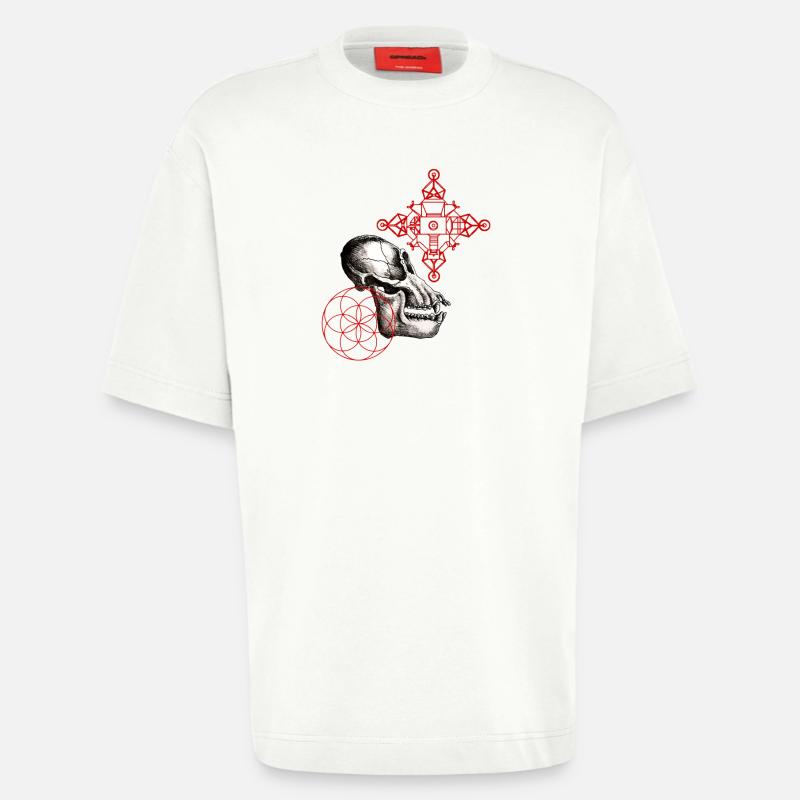 Mond-Australepithecus - Heavyweight T-Shirt - made by SPREAD  - OFF WHITE